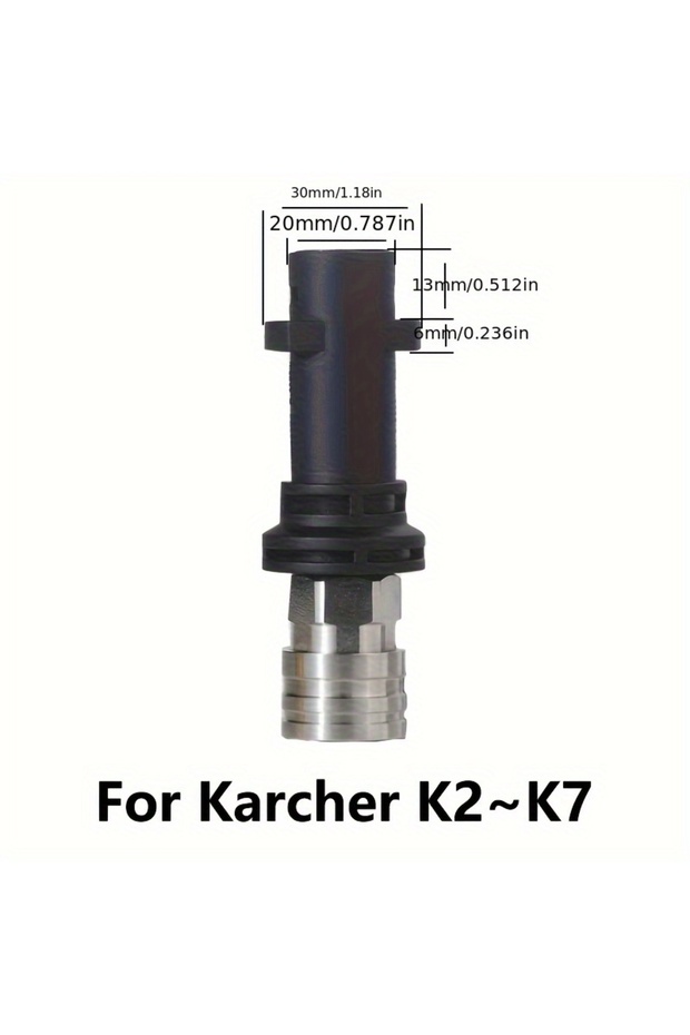 D High-Pressure Washer Quick Connector - 1/4" Stainless Steel Adapter for Karcher/Lavor/Bosch