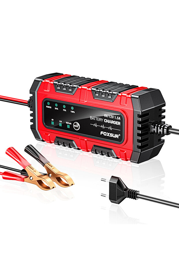 EU plug Car Motorcycle Battery Charger Full Intelligent Multiple Protection Lead-Acid Battery with I
