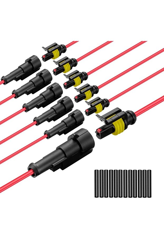 6pcs kit 1 Pin Connector Waterproof,16 AWG 1 Wire Connector, Automotive Electrical Connector with He