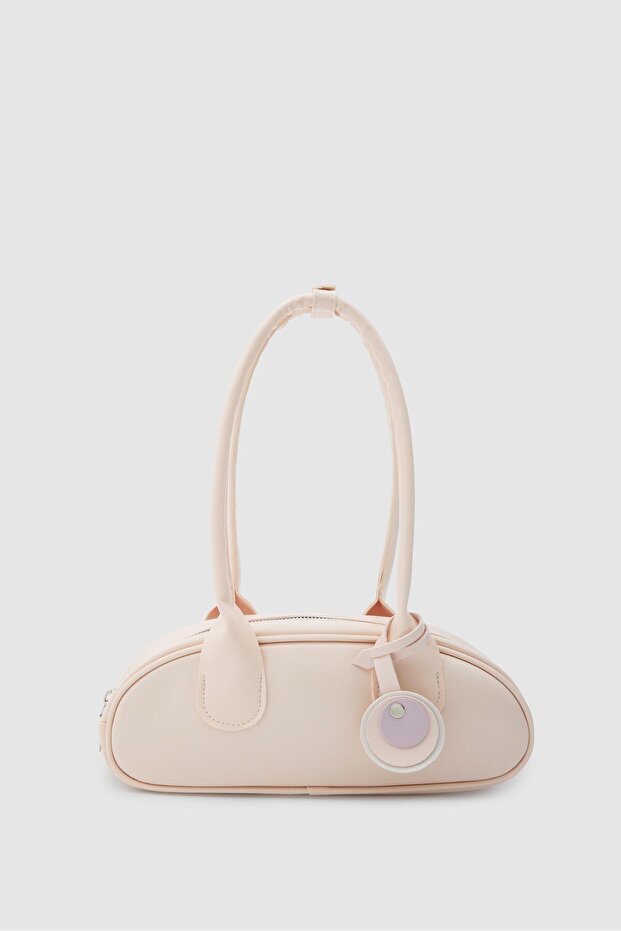 Lisse Charmlı Oval Baguette Bag Powder Pink