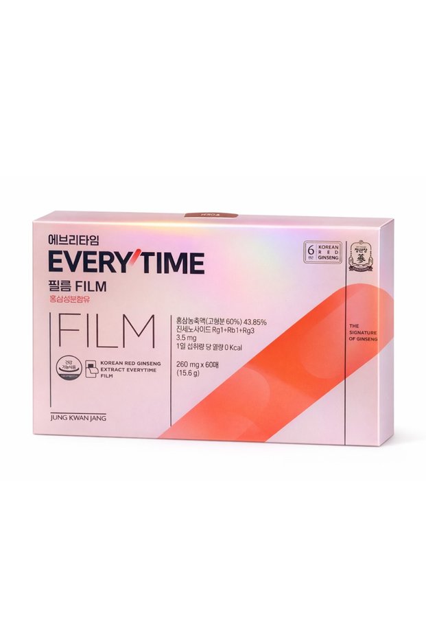 JUNGKWANJANG Extract Everytime Film – Korean Red Ginseng Oral Dissolving Film (260mg × 60 Strips)