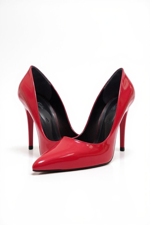Burak Skin Red Thin & High Heel Pointed Toe Shoes
