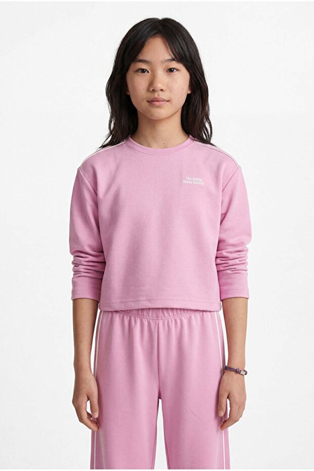 Girl's Basic Sweatshirt - 1