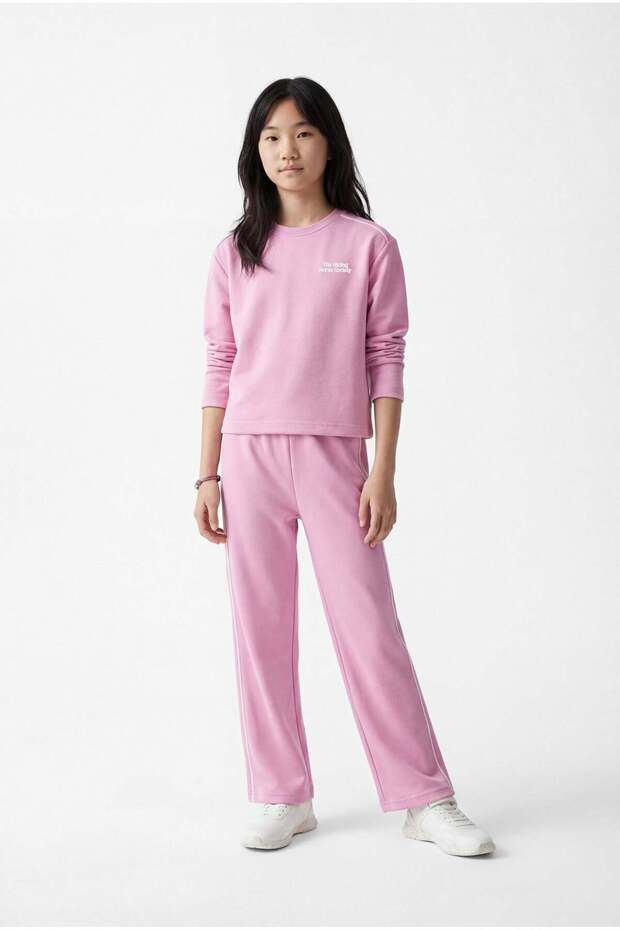 Girl's Side-Striped Trousers