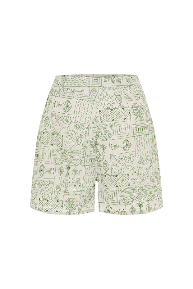 NAKIŞLI KISA ŞORT - 4