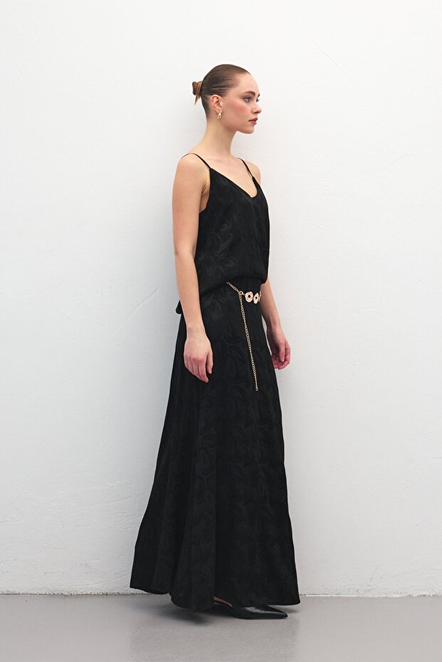 Fusta lungă Lior - Neagră - 5