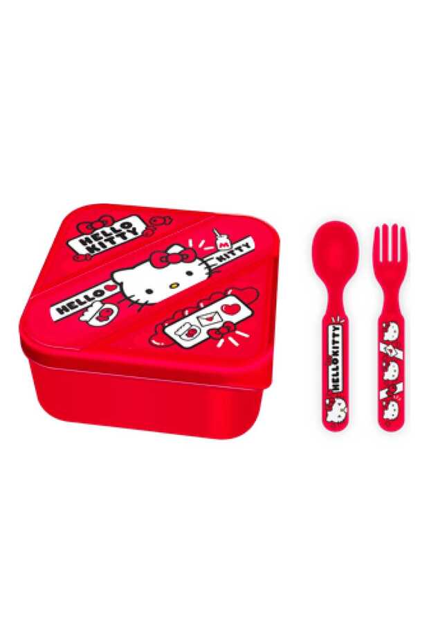 Hello Kitty Lunch Box with Cutlery