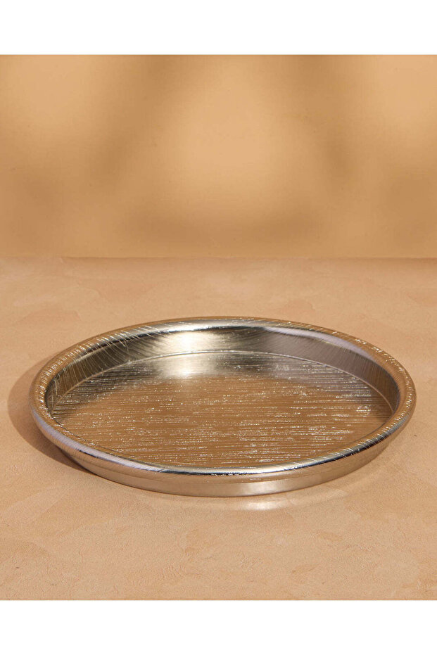 Silver Round Engraved Serving Tray Medium - 2