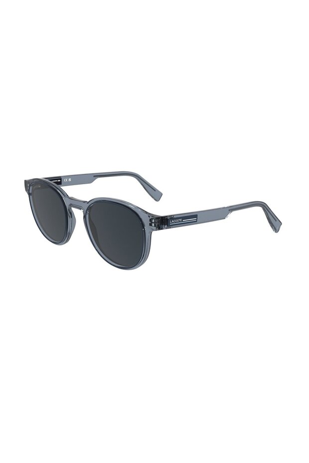 L 6055S 038 51 Unisex Oval Transparent Gray Bone Sunglasses