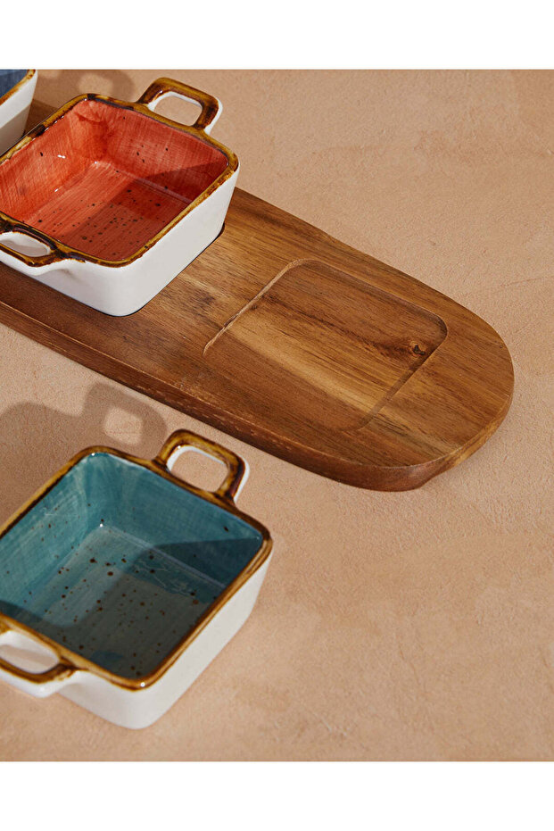 طقم صواني حلويات متنوعة مكون من 4 قطع - 4