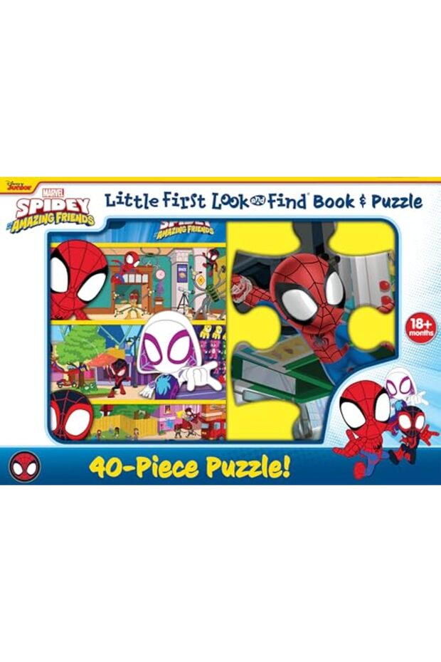 Disney Junior Marvel Spidey and His Amazing Friends: Little First Look and Find Book & Puzzle