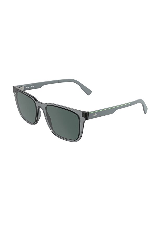 L 6077S 035 55 Unisex Rectangular Transparent Gray Bone Sunglasses
