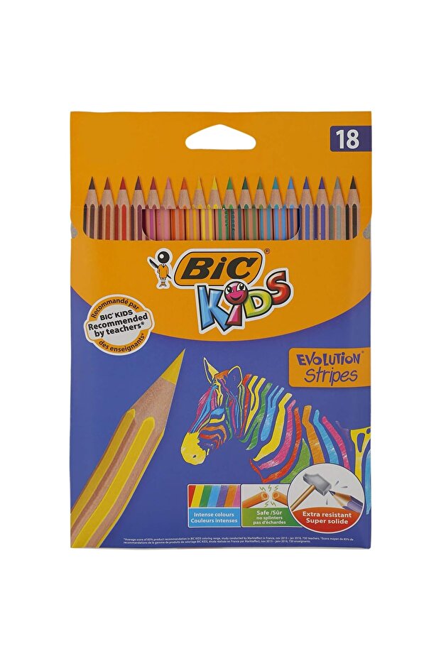 Evo Stripes Coloring Pencil 18 Pcs - 5