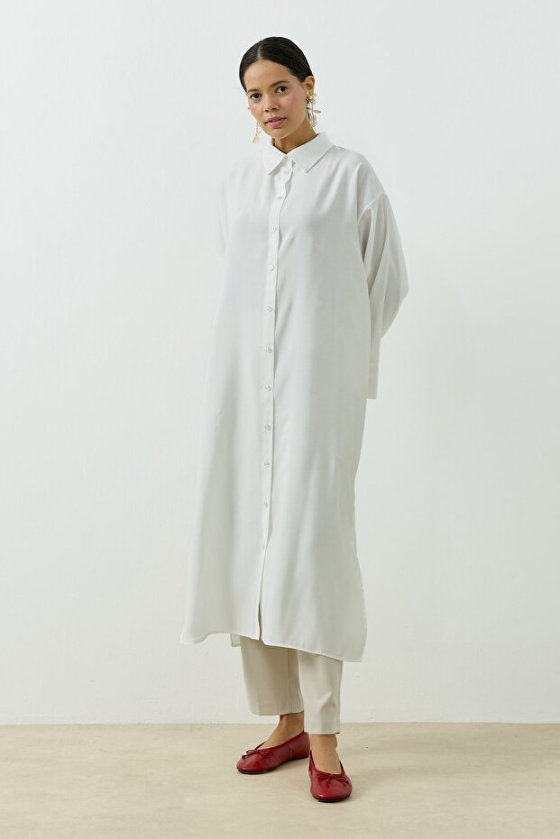 Viskon Gömlek Ekru - 6