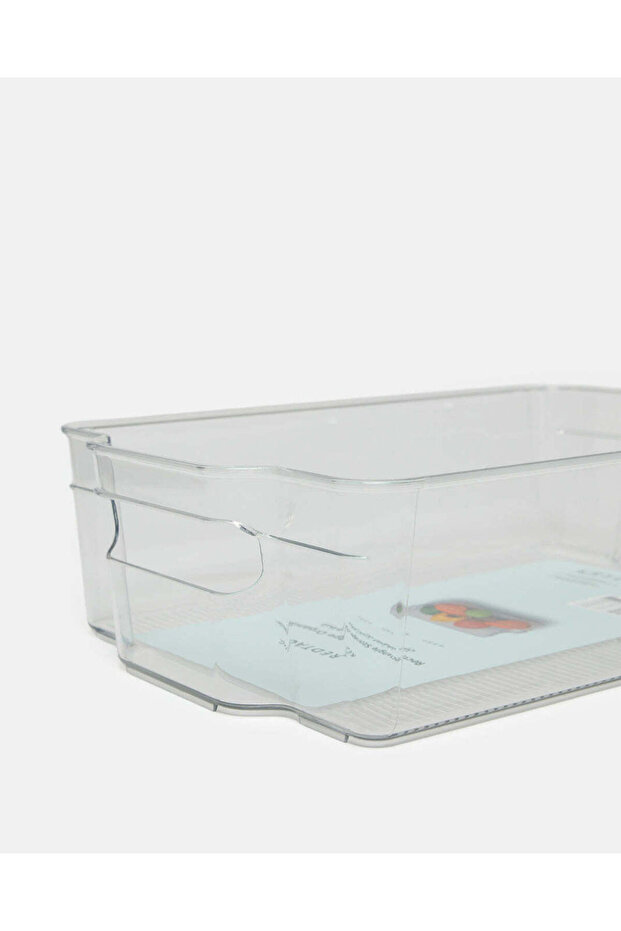 سلة تخزين مستطيلة شفافة - 4