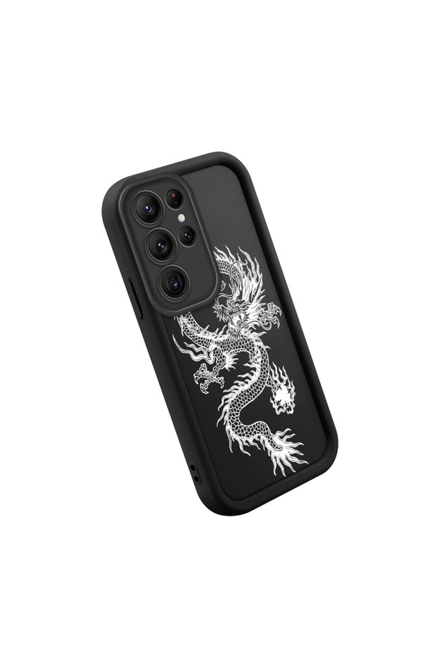Samsung Galaxy S22 Ultra High Quality Classic Dragon Patterned Case, Durable Silicone