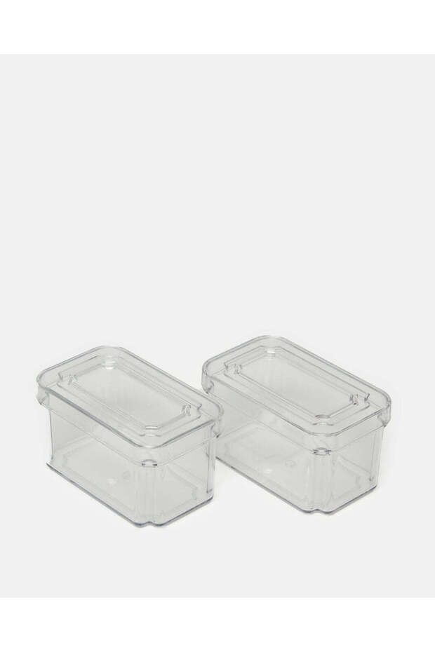 سلة تخزين مستطيلة شفافة - 3