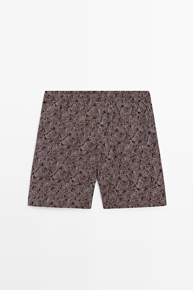 Paisley desenli deniz şortu - 6