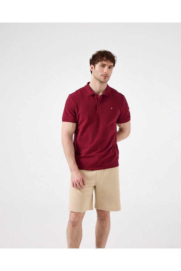 Red Men's Polo Neck T-Shirt 6Sm5044