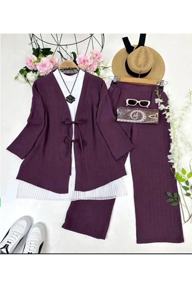 Women's Lace-Up Suit Purple