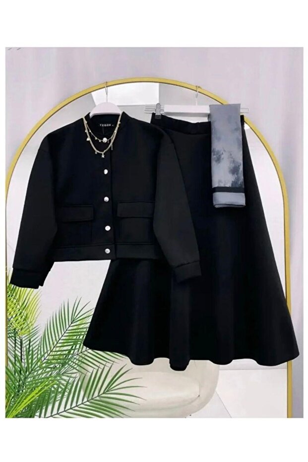 Women's Cover Pocketed Set Black