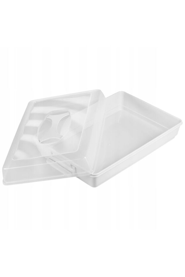 Rectangular Plastic Container for Cakes, Pastries, Cake Box, Large - 8
