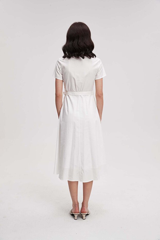 Sleeveless patterned midi dress - 5