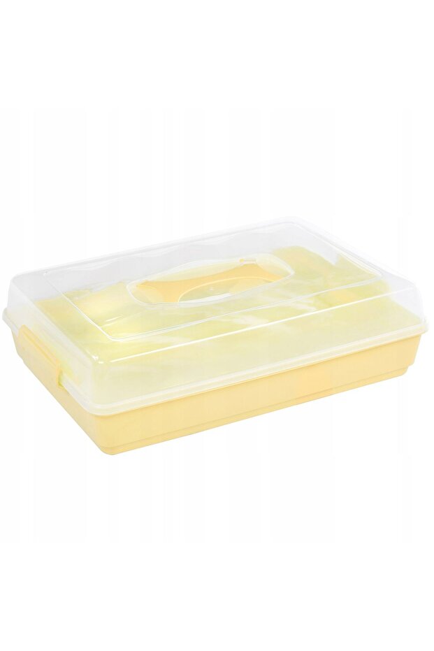 Rectangular Plastic Container for Cakes, Pastries, Cake Box, Large - 3