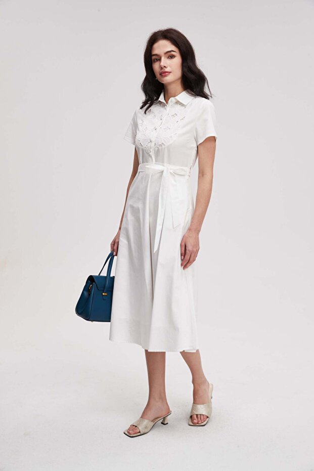 Sleeveless patterned midi dress - 3