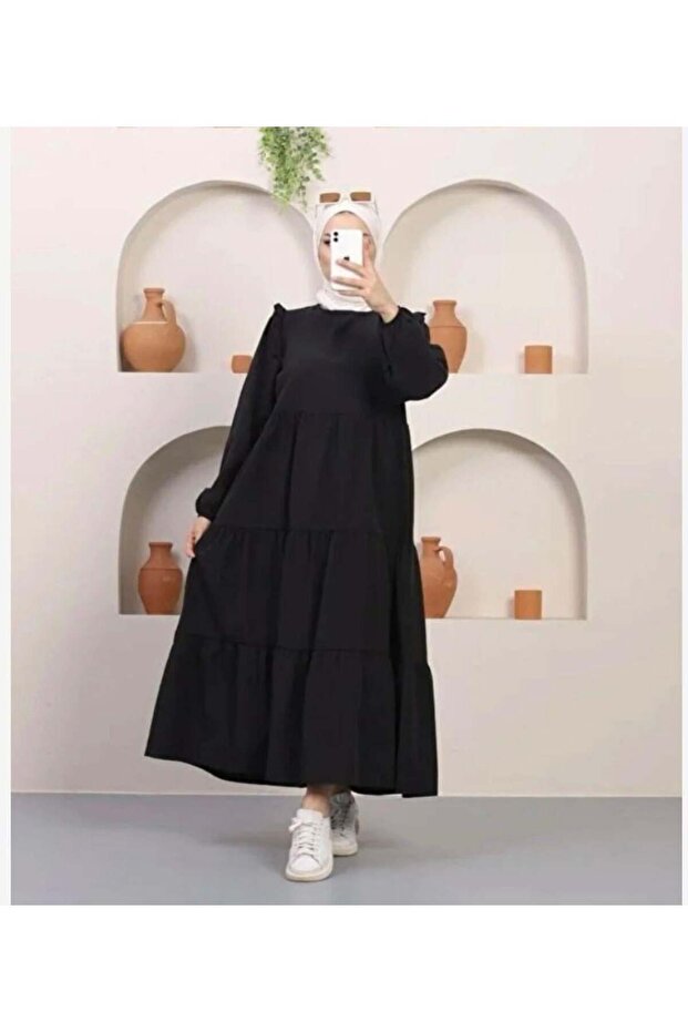 Women's Shoulder Detail Dress Black