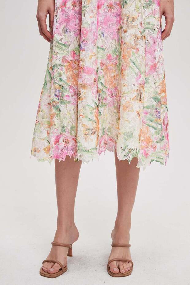 Patterned cami midi dress - 4