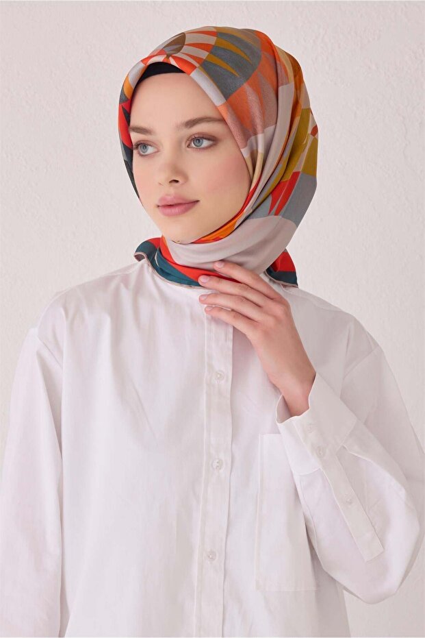 Satin Silk Scarf E24Ya4046D01 4046D-81