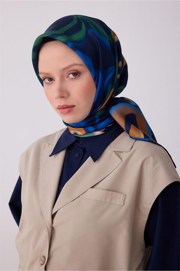 وشاح تيفيل حرير بنمط تجريدي 4301D E26YA4301D01-84