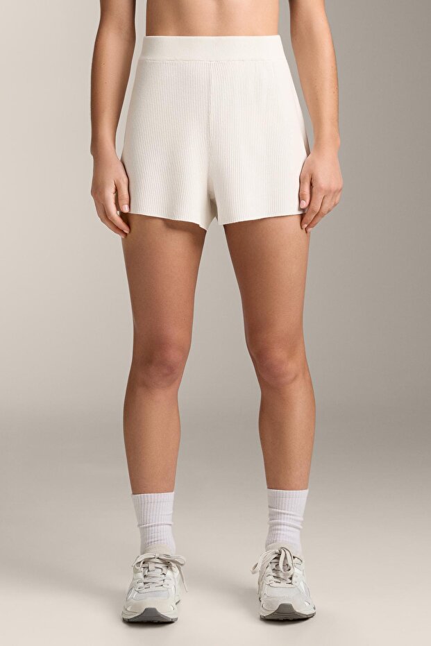 Yıkanmış örgü şort - 1