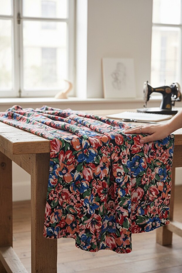 Viscose Maroken Crepe Woven Fabric | 1 Meter | Width: 140cm