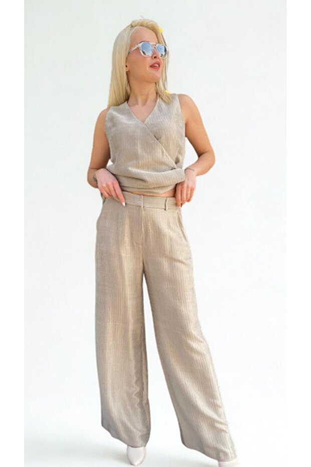 SİMLİ CUPRA KUMAŞ YELEK - 3