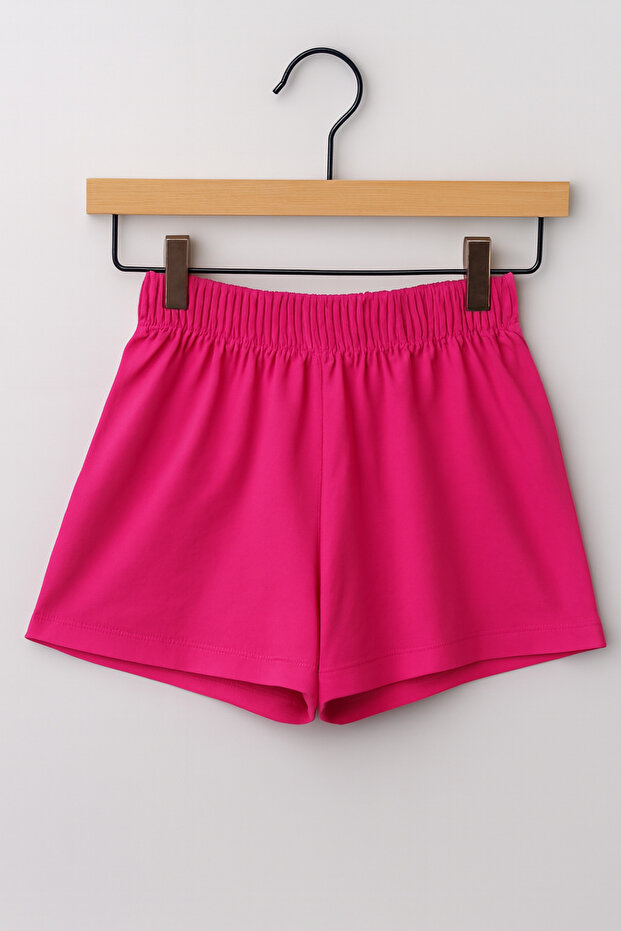 Renkli Düz Basic Rahat Çocuk Şort - 1