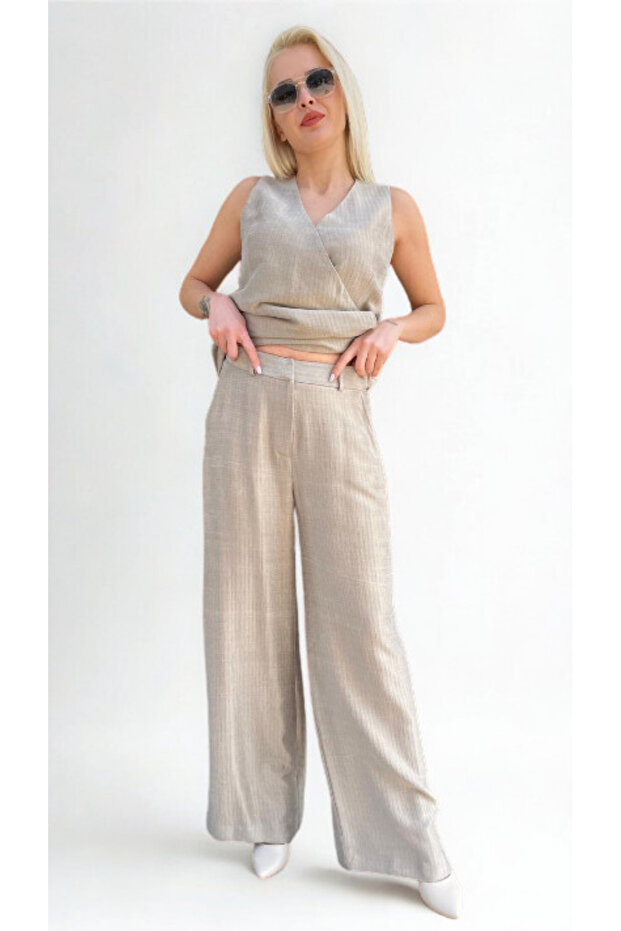 SİMLİ CUPRA KUMAŞ YELEK - 4