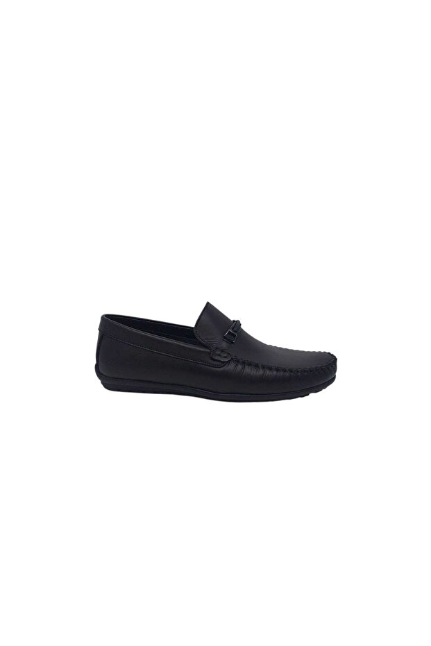 272 Men's Black Buckled Genuine Leather Loafers Shoes Size 39