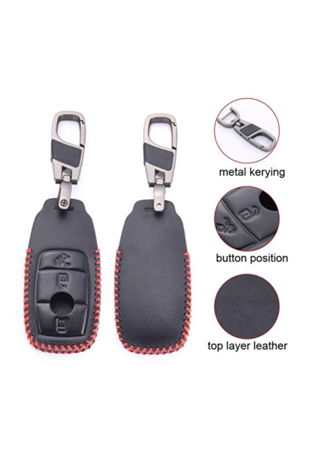Leather Key Case for E Class E200 E260 E300 E320 - 7