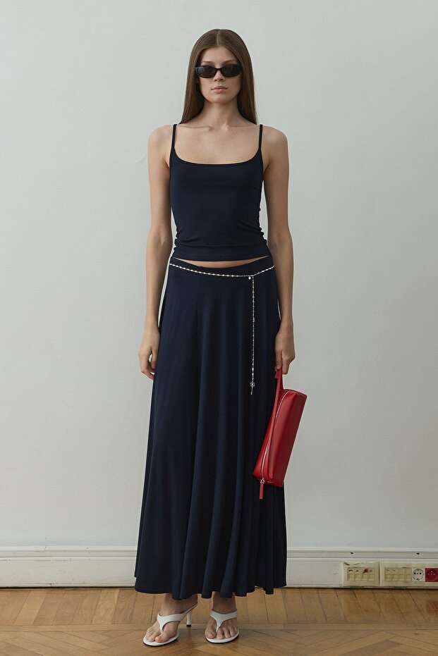 Navy Blue Cosie Strap Top