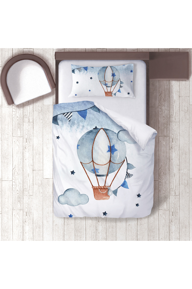 Children's Room Cotton Lu Duvet Cover Set Bed Sheet Sız Sıcak Hava Balonu No.00016