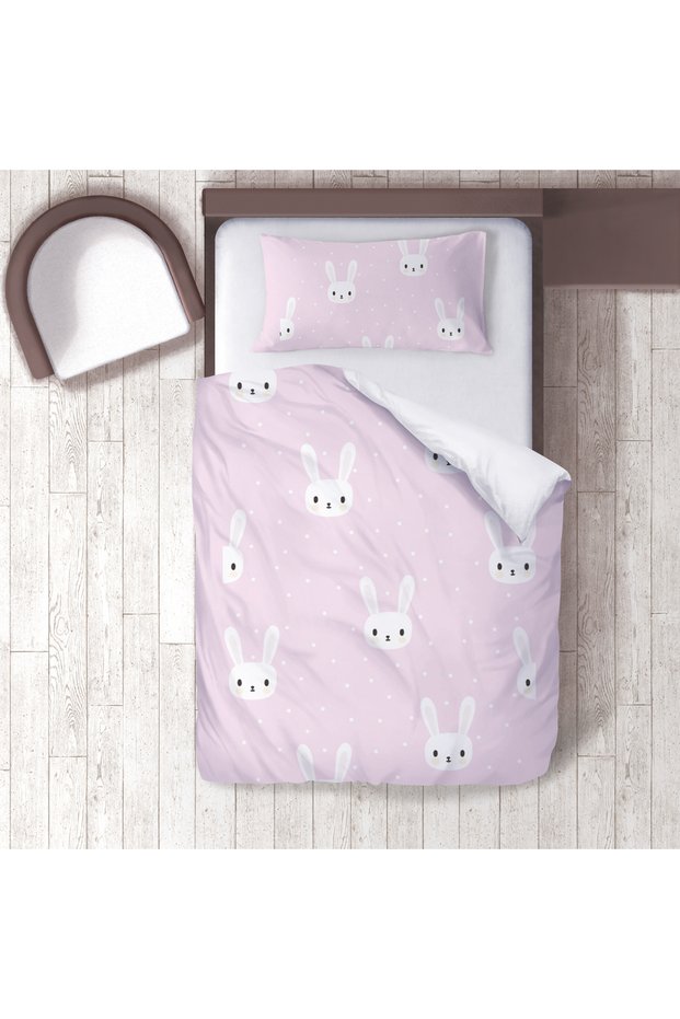 Children's Room Cotton Lu Duvet Cover Set Bed Sheet Sız Tavşanlar No.00200