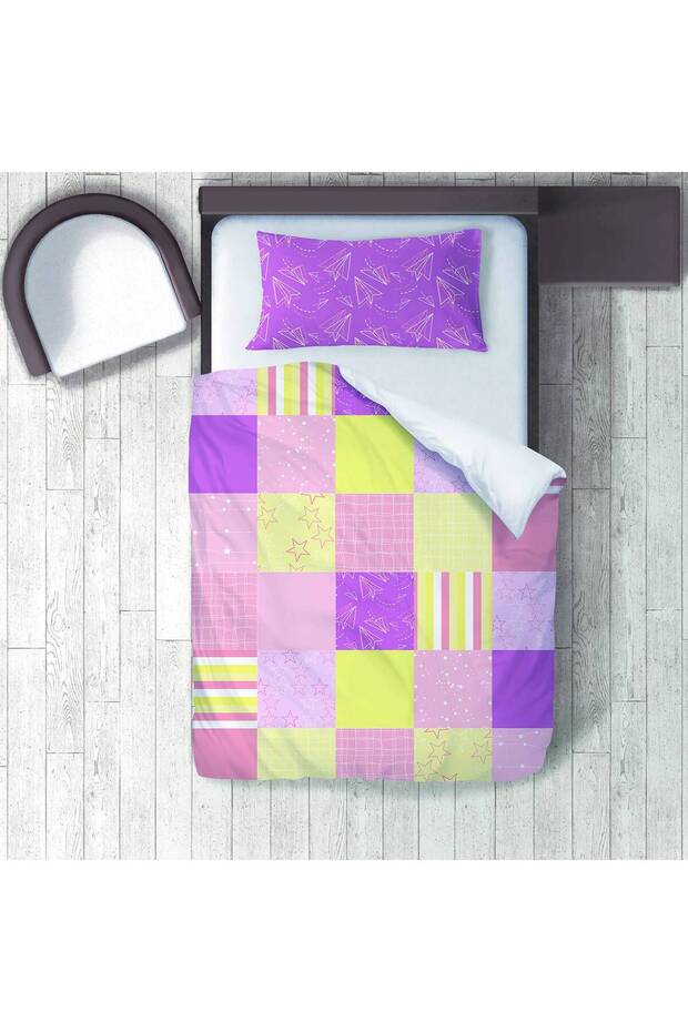 Children's Room Cotton Lu Duvet Cover Set Bed Sheet Sız Uçaklar No.50037