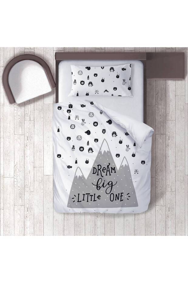 Children's Room Cotton Lu Duvet Cover Set Bed Sheet Sız Orman Hayvanları, Dağlar