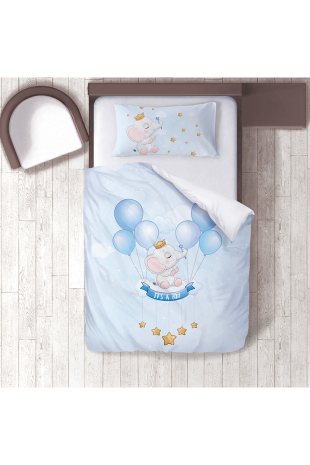 Children's Room Cotton Lu Duvet Cover Set Bed Sheet Sız Fil No.00217