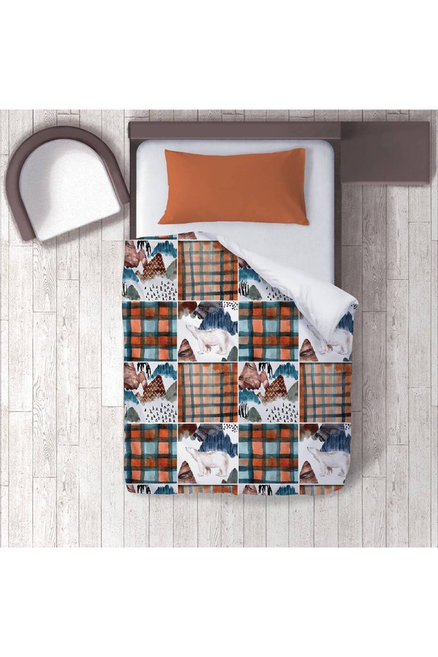 Children's Room Cotton Lu Duvet Cover Set Bed Sheet Sız Polar Bear No.50028