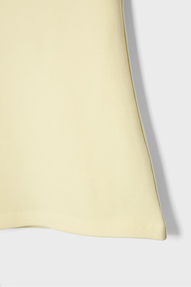 Basic geniş yaka tişört - 8