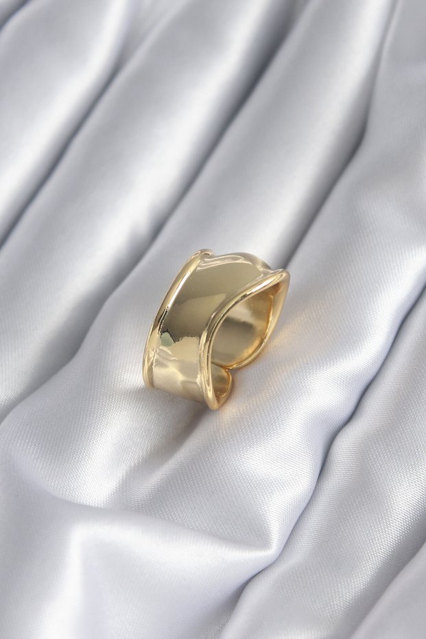 Gold Color Plate Women's Ring Brand Model Ring