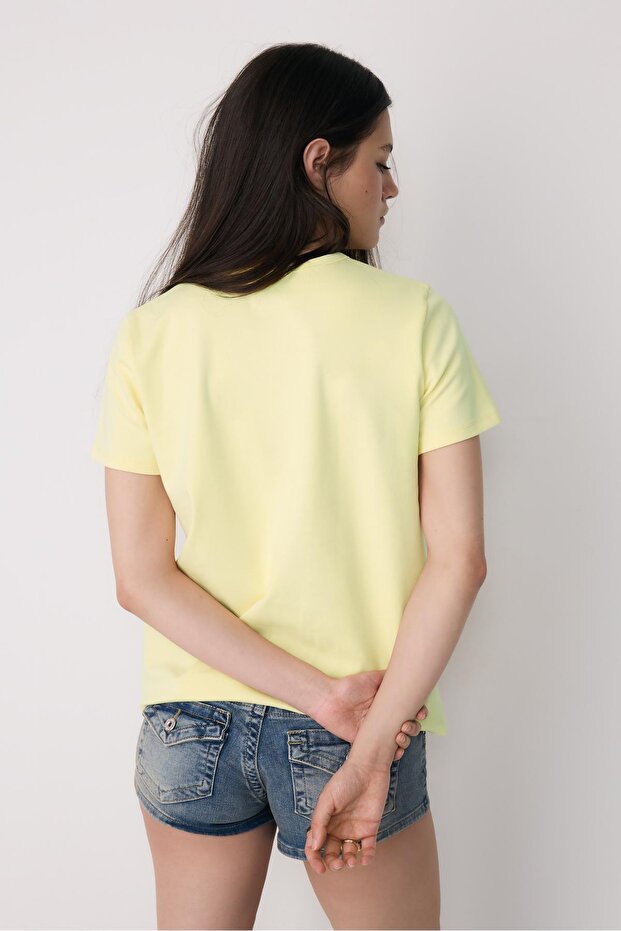 Yumuşak dokunuşlu regular basic tişört - 5